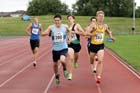 Matthew Bailey (Middlesbrough AC Mandale) no 200 beats Jethro McGraw (Amber Valley and Erewash AC) in the 800 metres at the Northern Under-17s and 15s Championships, Liverpool.